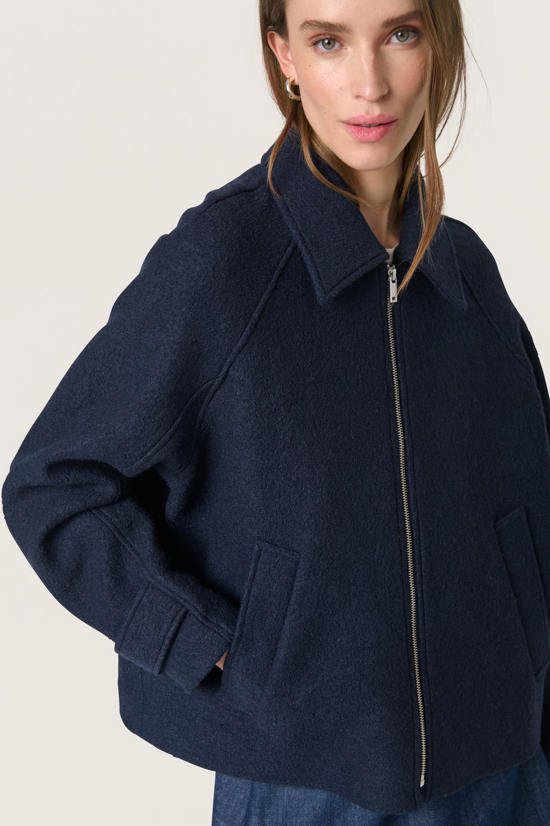 Soaked in Luxury SLAngelina Sky Captain Navy Coat