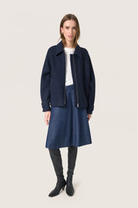 Soaked in Luxury SLAngelina Sky Captain Navy Coat