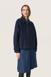 Soaked in Luxury SLAngelina Sky Captain Navy Coat