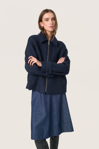 Soaked in Luxury SLAngelina Sky Captain Navy Coat
