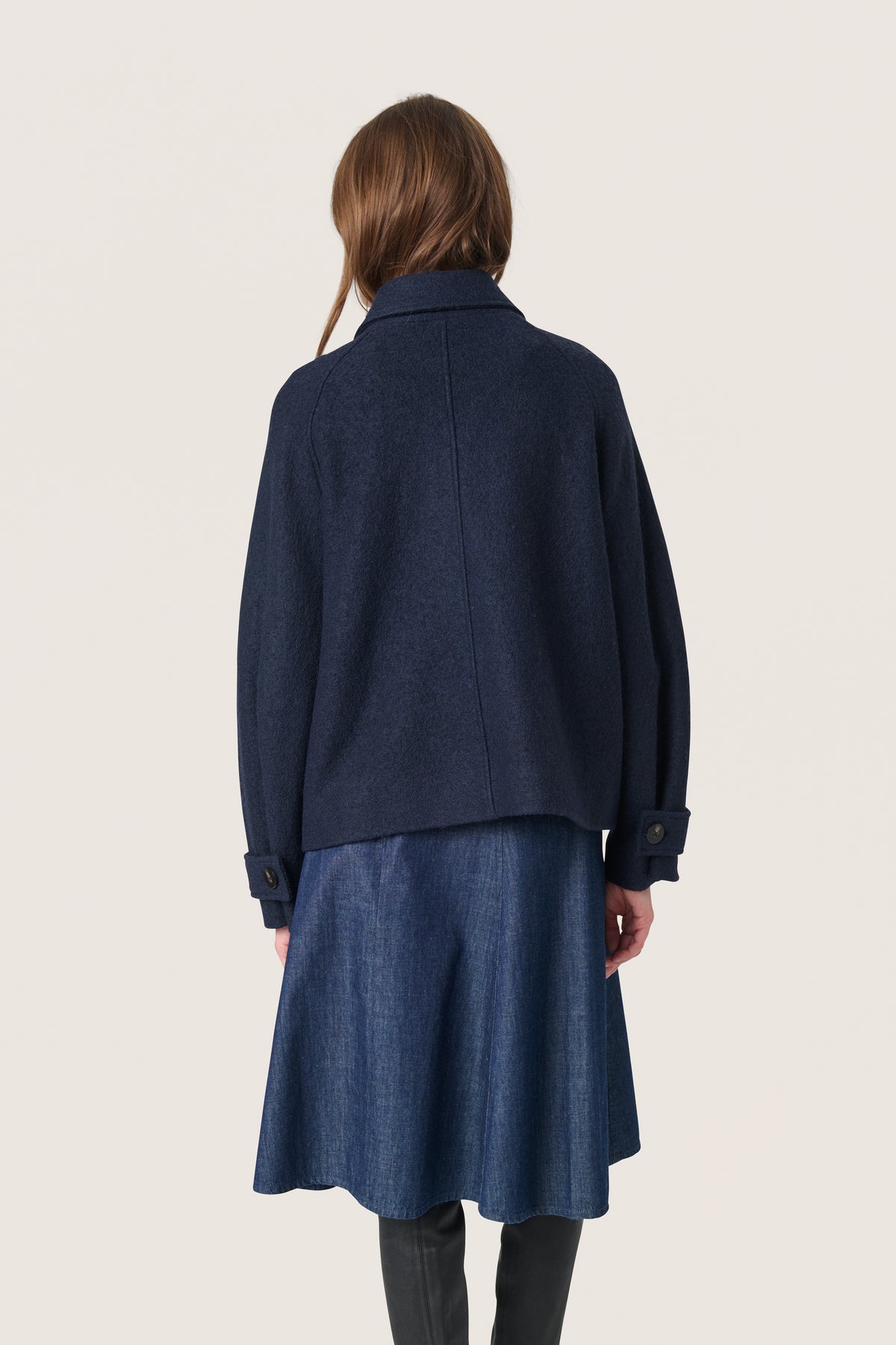 Soaked in Luxury SLAngelina Sky Captain Navy Coat