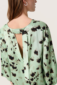 Soaked in Luxury Mint Green Abstract Printed Blouse, 30408434