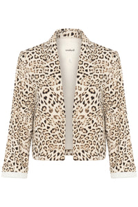 Soaked in Luxury Shirley Leopard Printed Cropped Blazer, 30408465