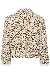 Soaked in Luxury Shirley Leopard Printed Cropped Blazer, 30408465