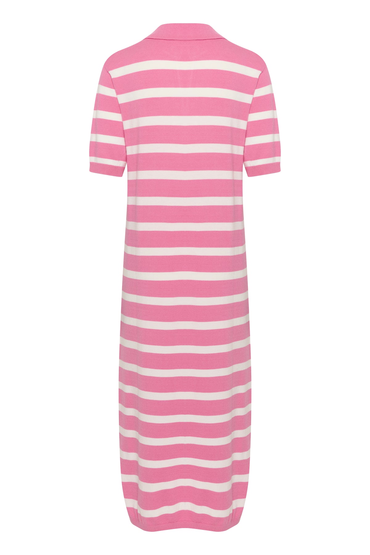 Soaked in Luxury Spina Rosebloom Stripe Polo V-Neck Dress