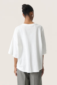 Soaked SLAfshan Simili Broken White Oversized Embellished T-Shirt