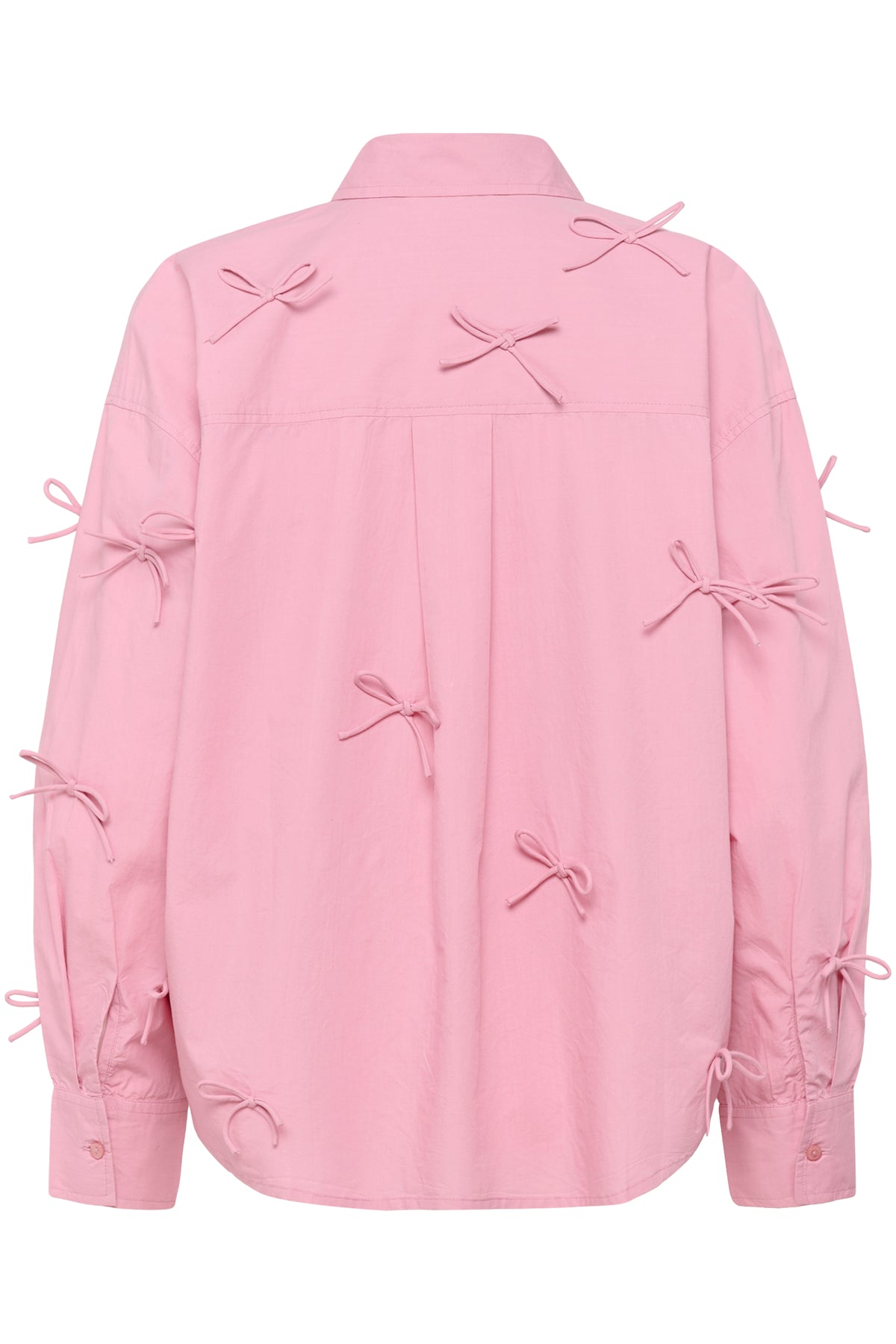 Soaked in Luxury Joa Candy Pink Bow Oversized Shirt