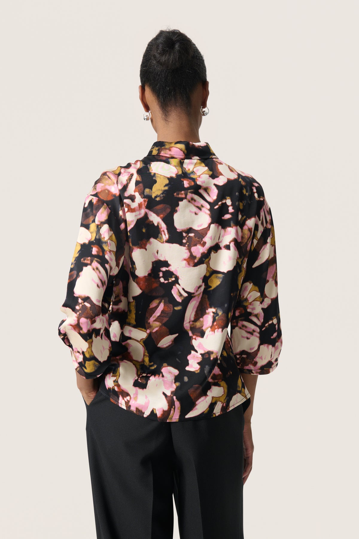 Soaked SlCinna Chocolate Autumn Abstract Printed Shirt, 30408801