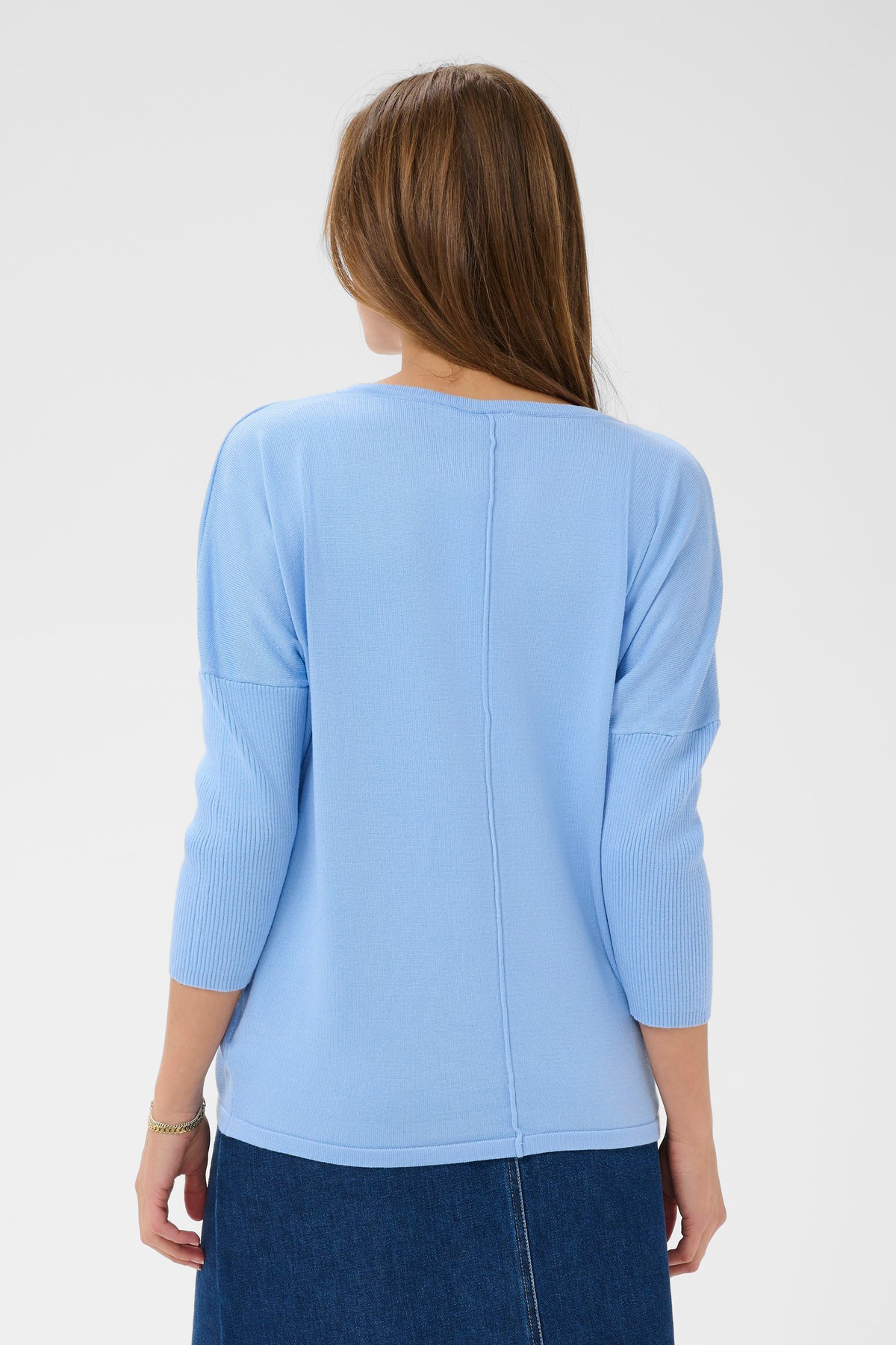 Saint Tropez Mila Kentucky Blue Round Neck Knit, 30500003