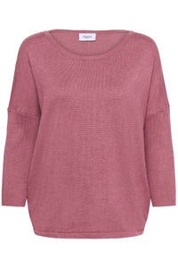 Saint Tropez Mila Dusky Pink Melange Round Neck Knit