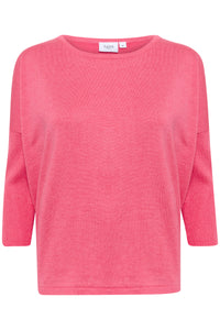Saint Tropez Mila Coral Melange Round Neck Knit