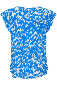 Saint Tropez Blanca Adele Surf Blue Printed Blouse, 30510403