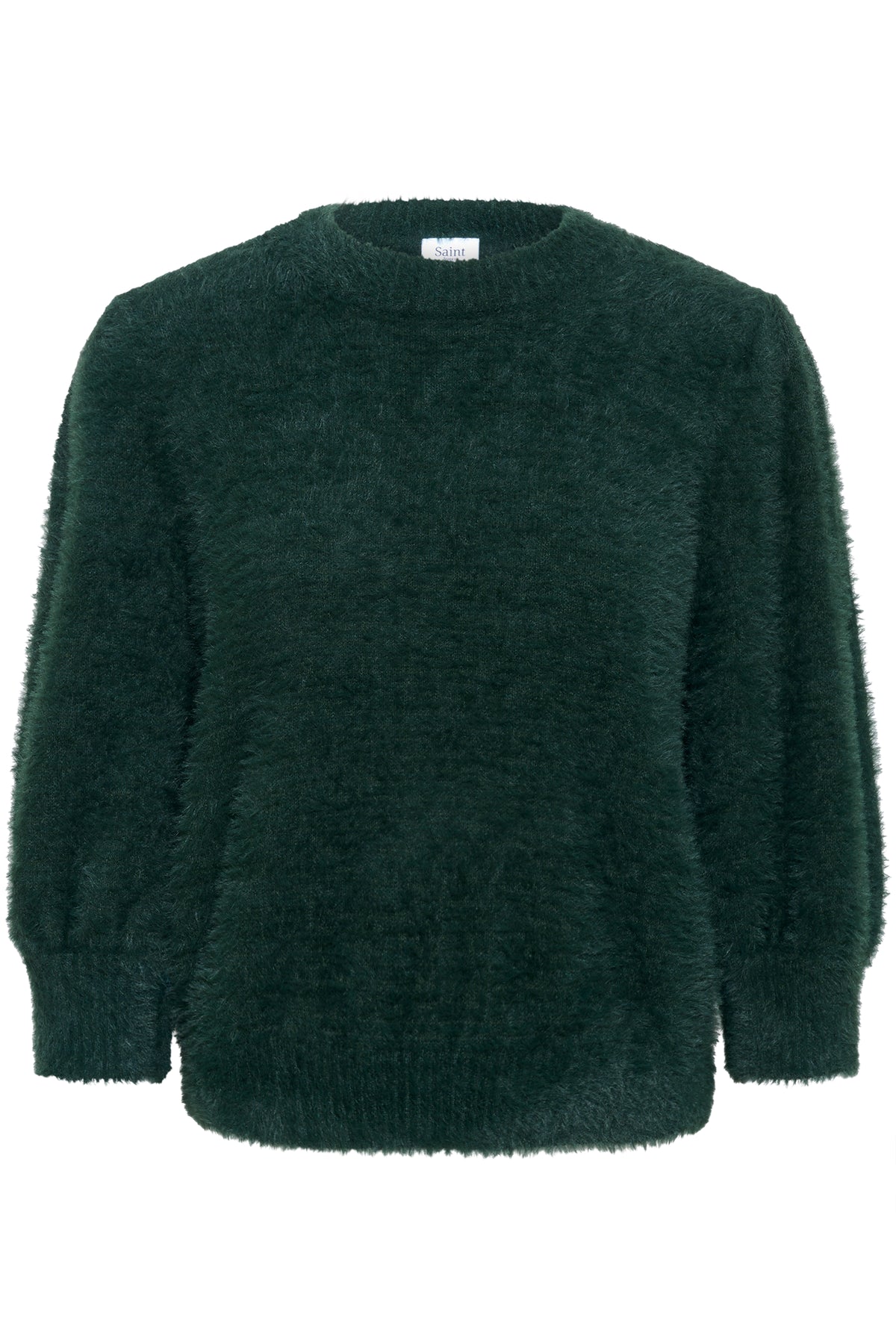 Saint Tropez Banni Junebug Green Furry Knitted Jumper
