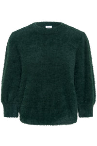 Saint Tropez Banni Junebug Green Furry Knitted Jumper