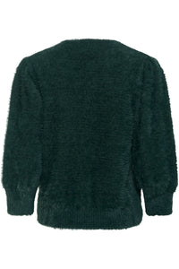 Saint Tropez Banni Junebug Green Furry Knitted Jumper