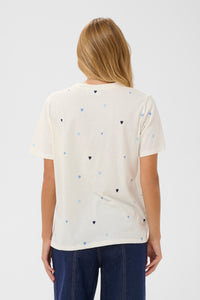 Saint Tropez Johanna Ice Blue Multi Heart Oversized T-Shirt, 30513937