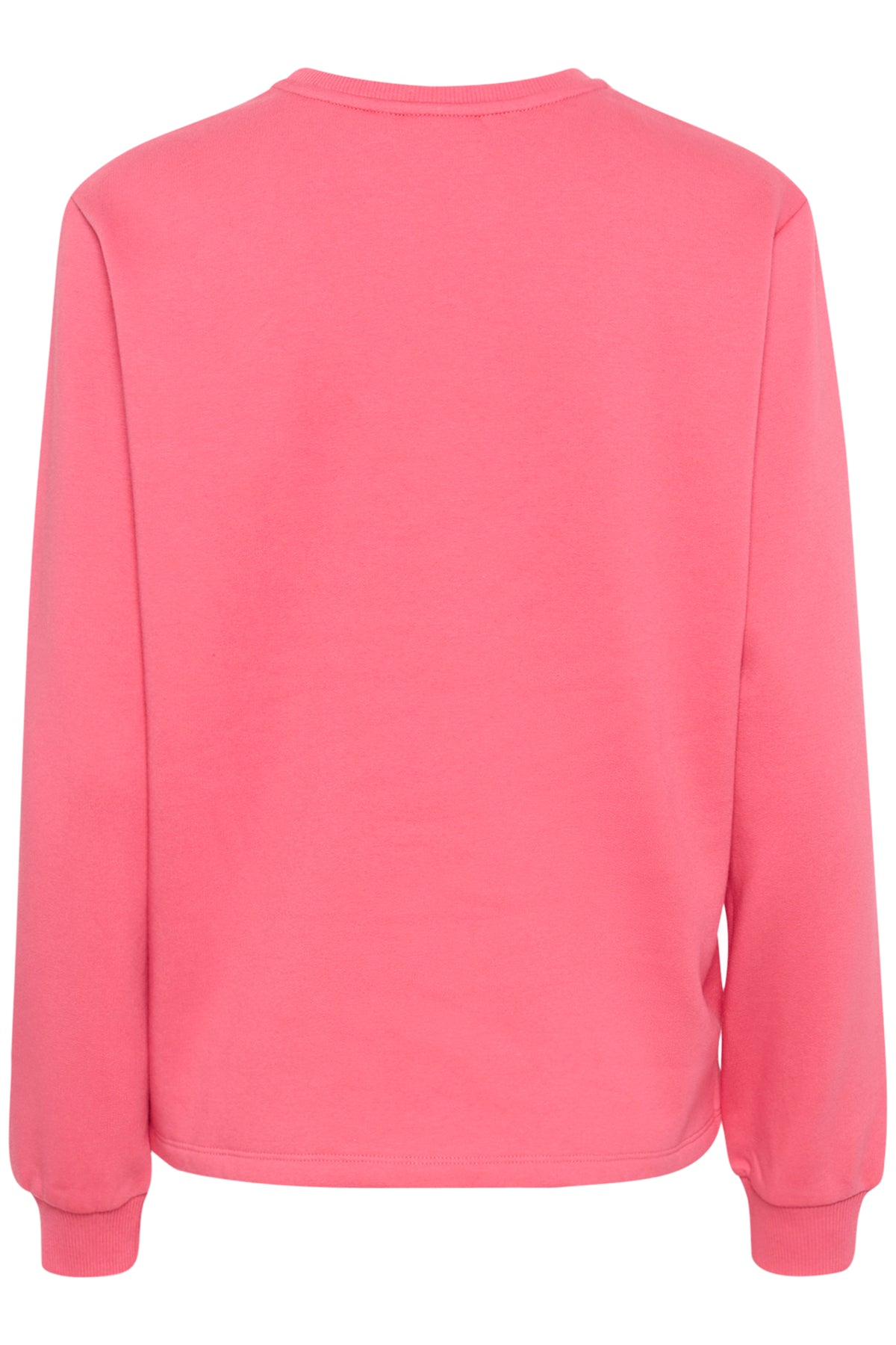 Saint Tropez Lyona Coral Pink Embossed 'SMILE' Logo Fleece Lined Sweatshirt