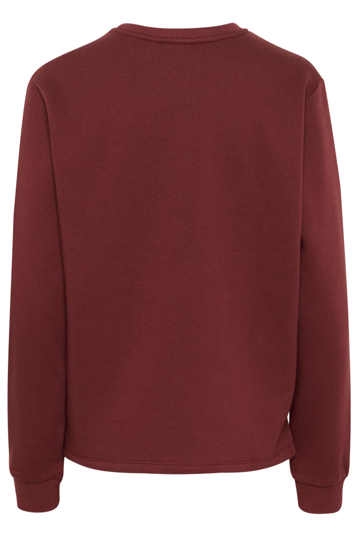 Saint Tropez Lyona Burgundy Embossed 'SMILE' Logo Fleece Lined Sweatshirt