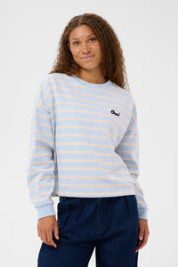 Saint Tropez Osiria Kentucky Blue Striped Fleece Lined Sweatshirt, 30514808