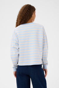 Saint Tropez Osiria Kentucky Blue Striped Fleece Lined Sweatshirt, 30514808