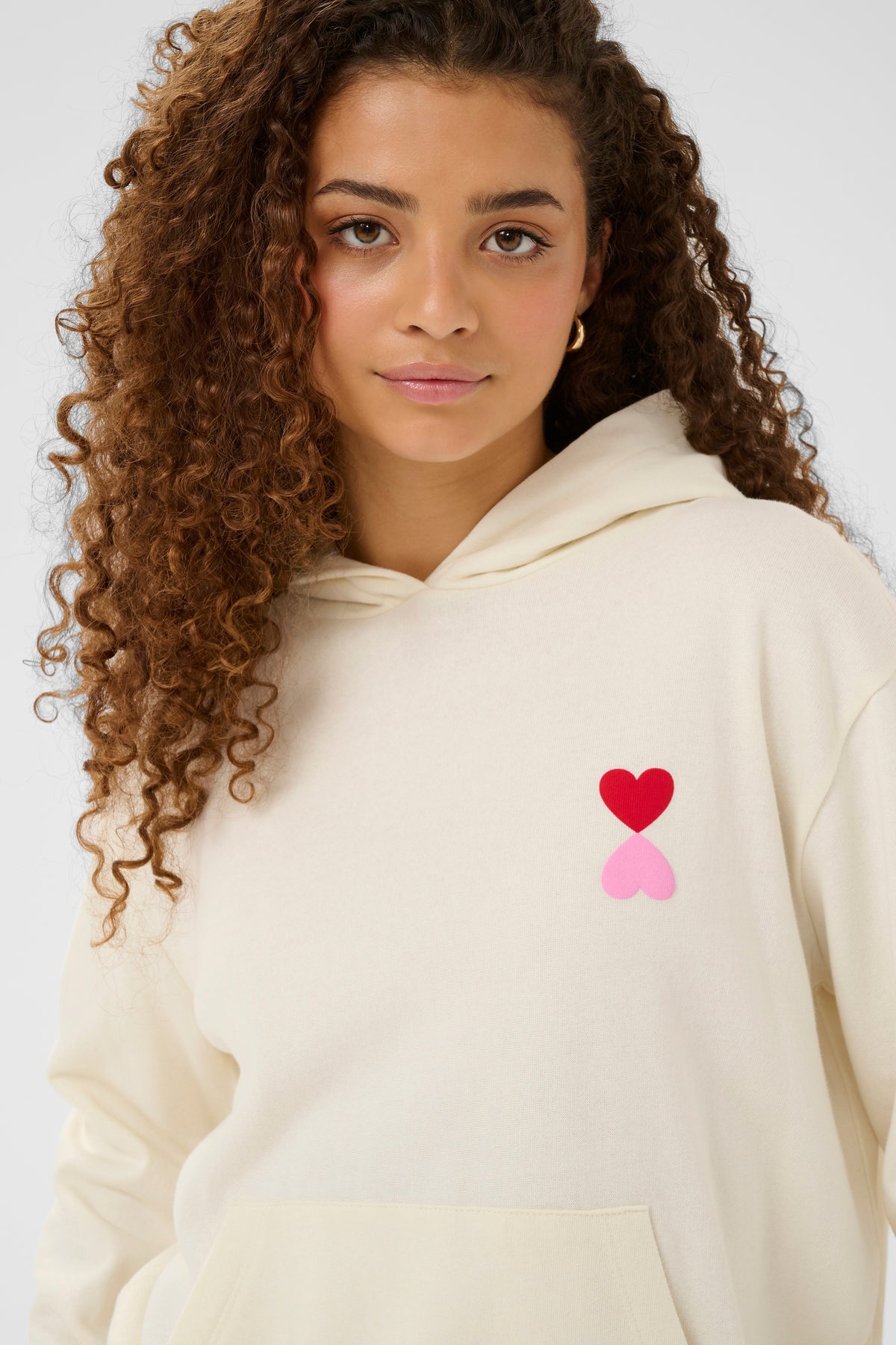 Saint Tropez Pixilina Baby's Breath Fleece Lined Logo Back Print Hoodie, 30514918