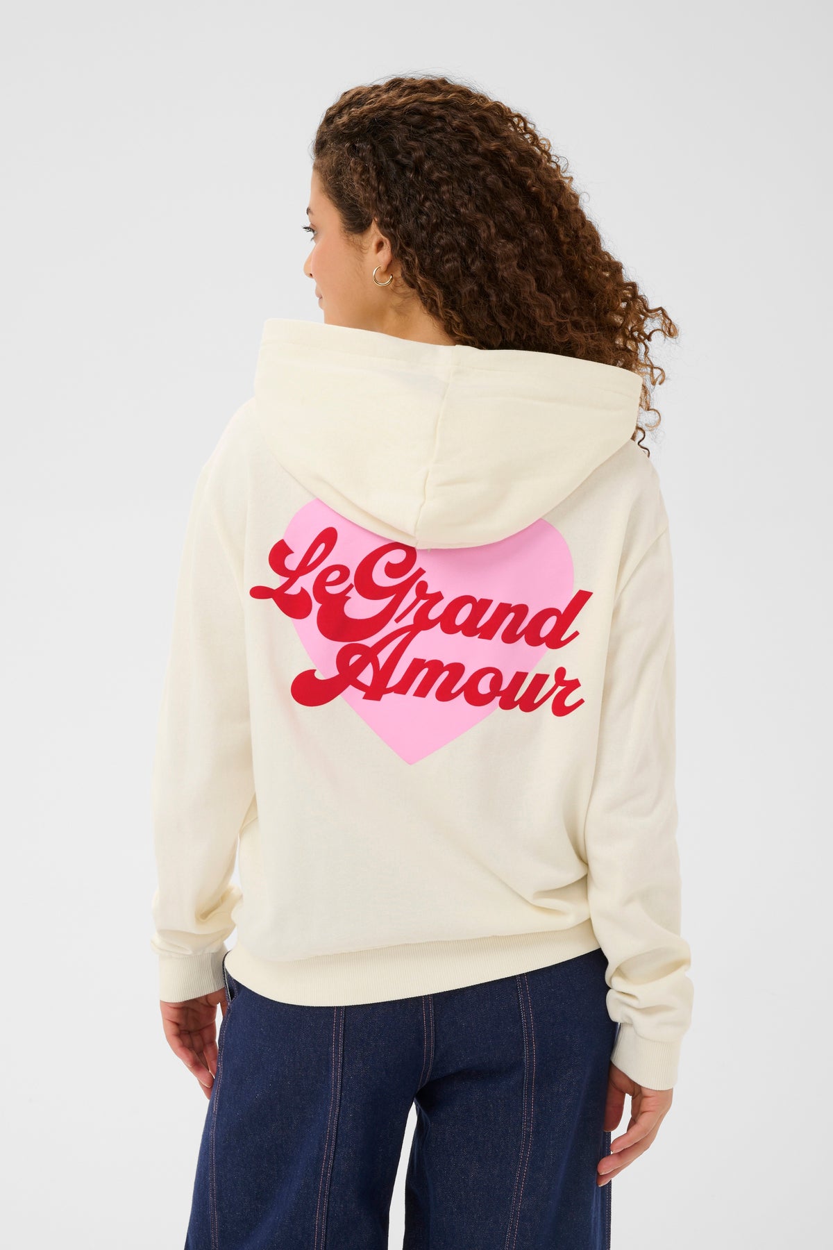 Saint Tropez Pixilina Baby's Breath Fleece Lined Logo Back Print Hoodie, 30514918