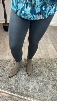 BACK IN STOCK - Toxik 360 HighWaisted Bum Lift Charcoal Grey Jeans