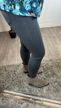 BACK IN STOCK - Toxik 360 HighWaisted Bum Lift Charcoal Grey Jeans
