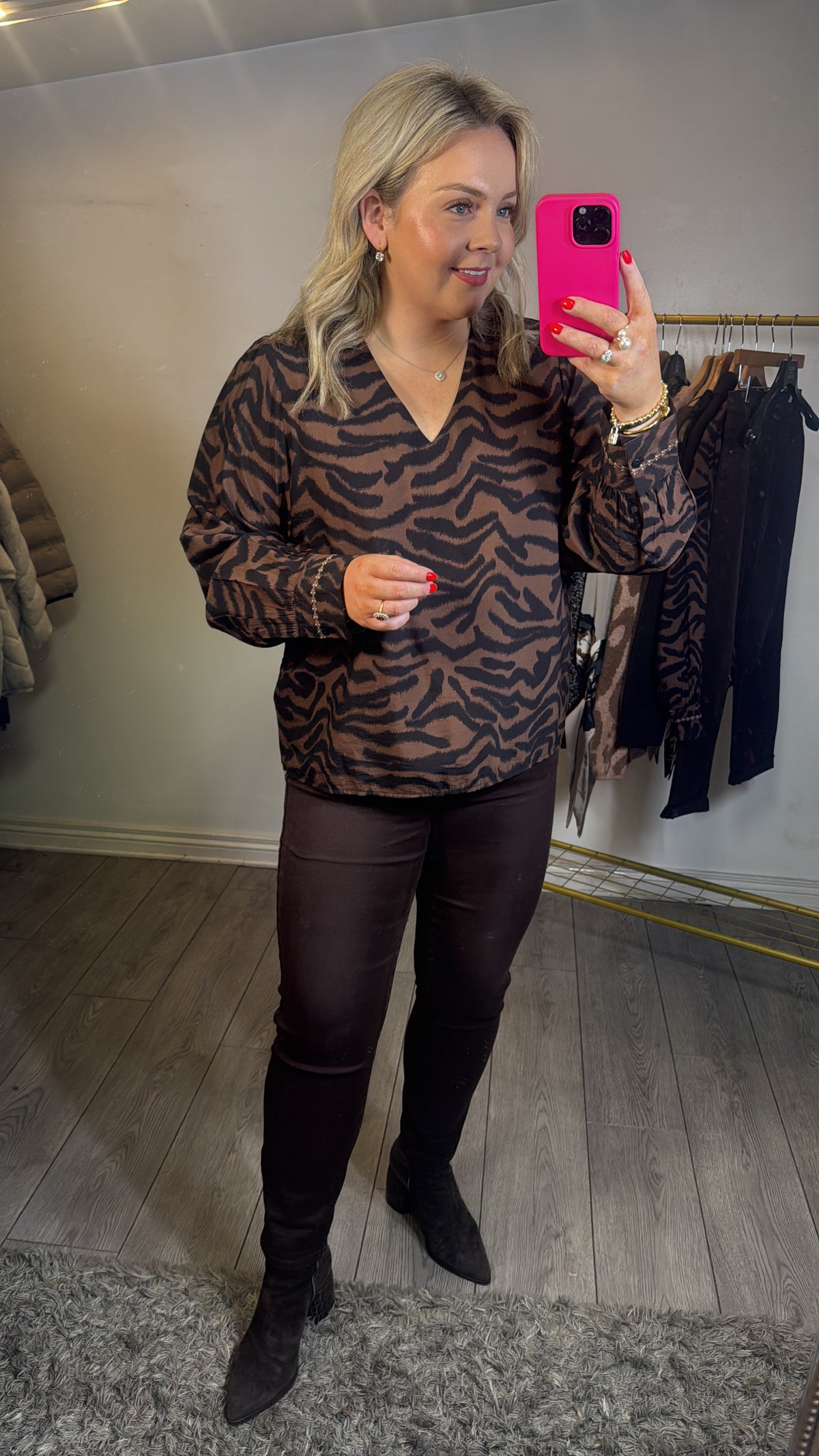 Toxik Highwaisted Boyfriend Chocolate Brown Cropped Jeans