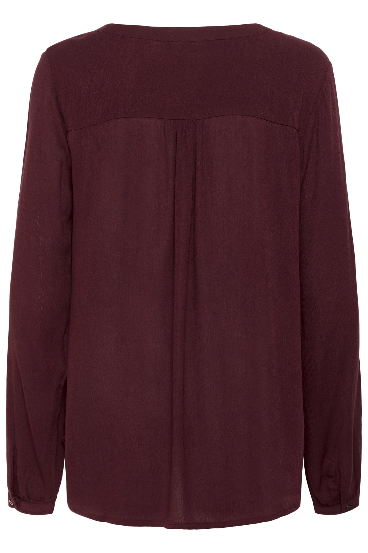 Kaffe Amber Windsor Wine V-Neck Long Sleeve Blouse