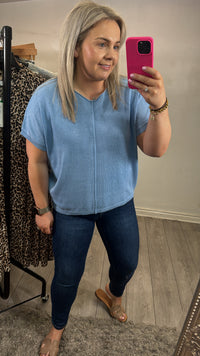 BACK IN STOCK - Toxik Highwaisted Boyfriend Dark Denim Jeans