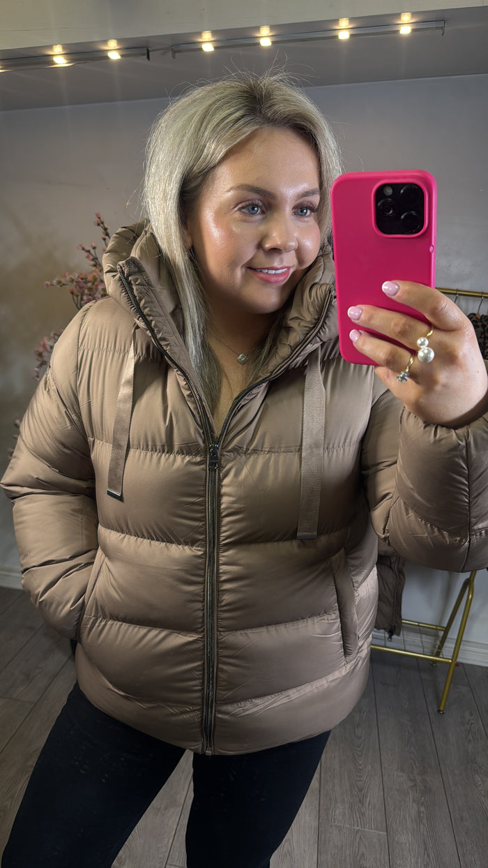 Garcia Ultimate Iconic Winter Taupe Puffa Coat
