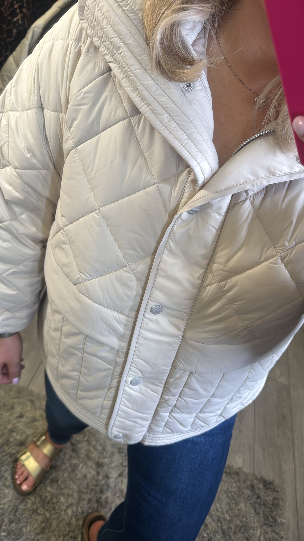 InWear Karmel Ultimate Quilted Haze Cream Quilted Jacket, 30110659