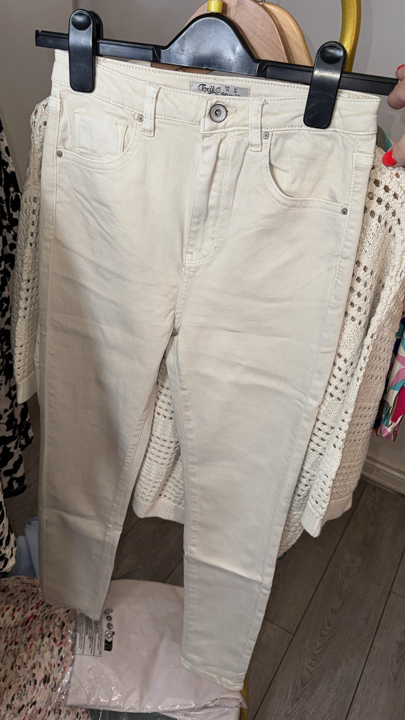 BACK IN STOCK - Toxik HighWaisted Original Beige Bum Lift Jeans