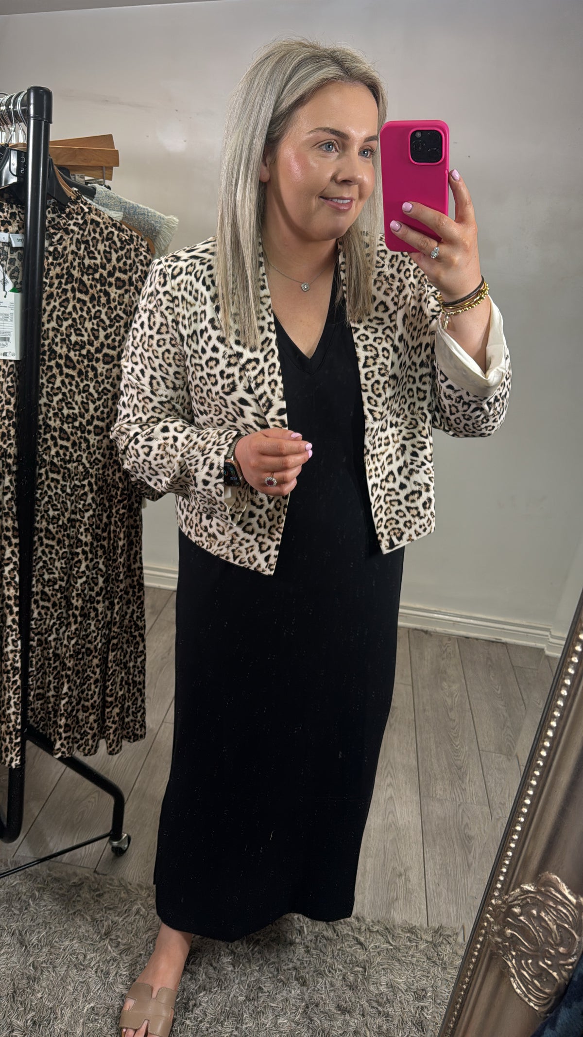 Garcia Black Modal V-Neck Midi Dress