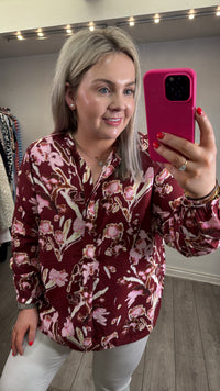 InWear Avalon Cabernet Printed Blouse