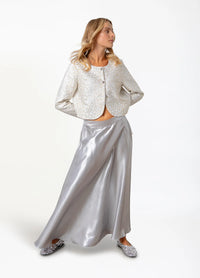 Coster Copenhagen Ice Metallic Jacquard Cropped Jacket