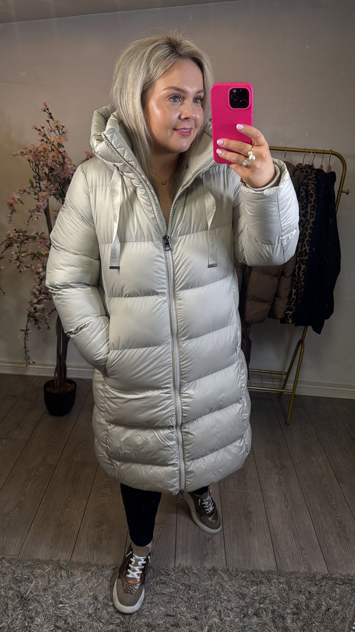 Garcia Ultimate Iconic Kit Cream Knee Length Puffa Coat