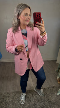 InWear Naxa Baby Pink Oversized Longline Blazer, 30110051