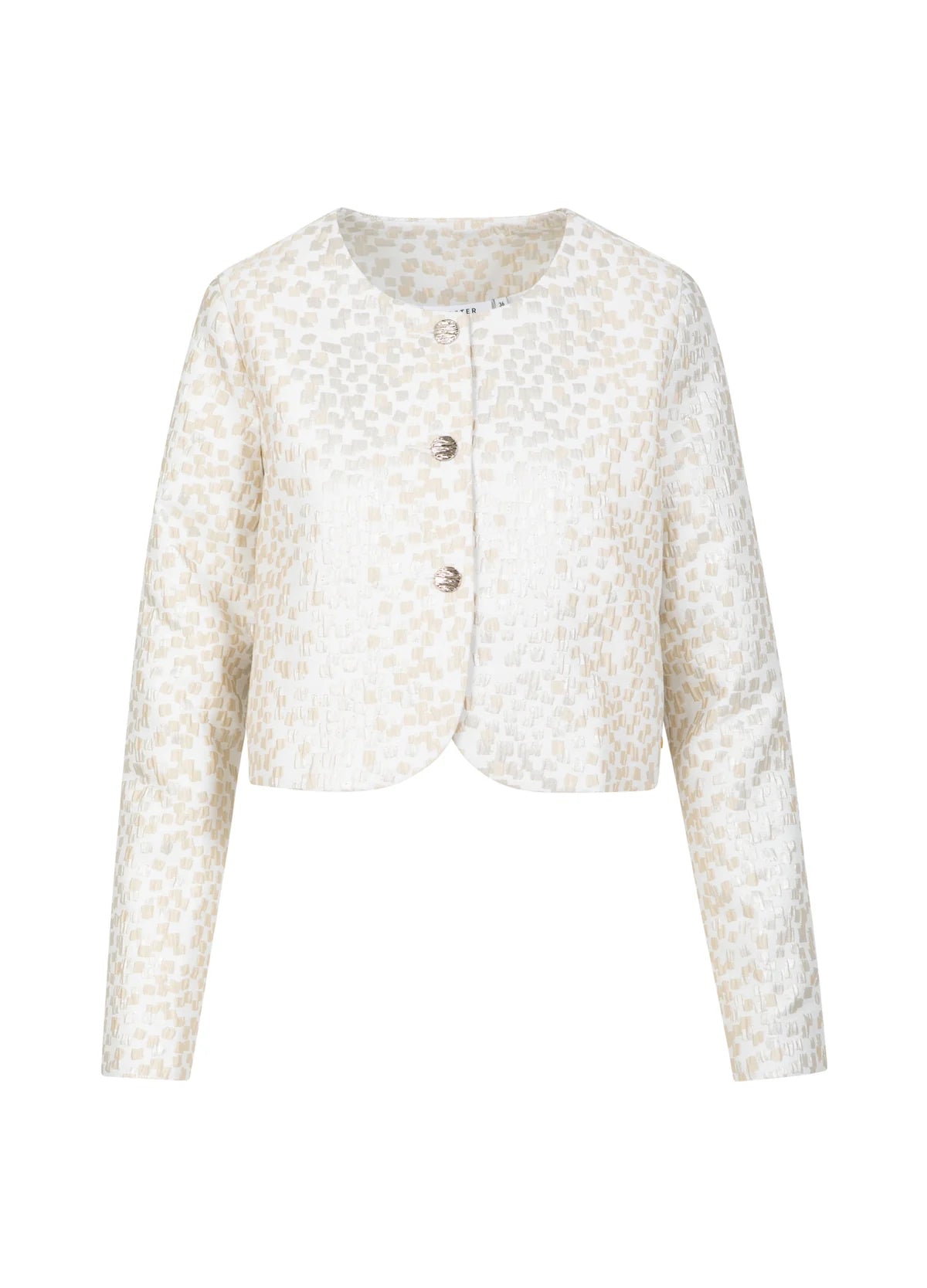 Coster Copenhagen Ice Metallic Jacquard Cropped Jacket