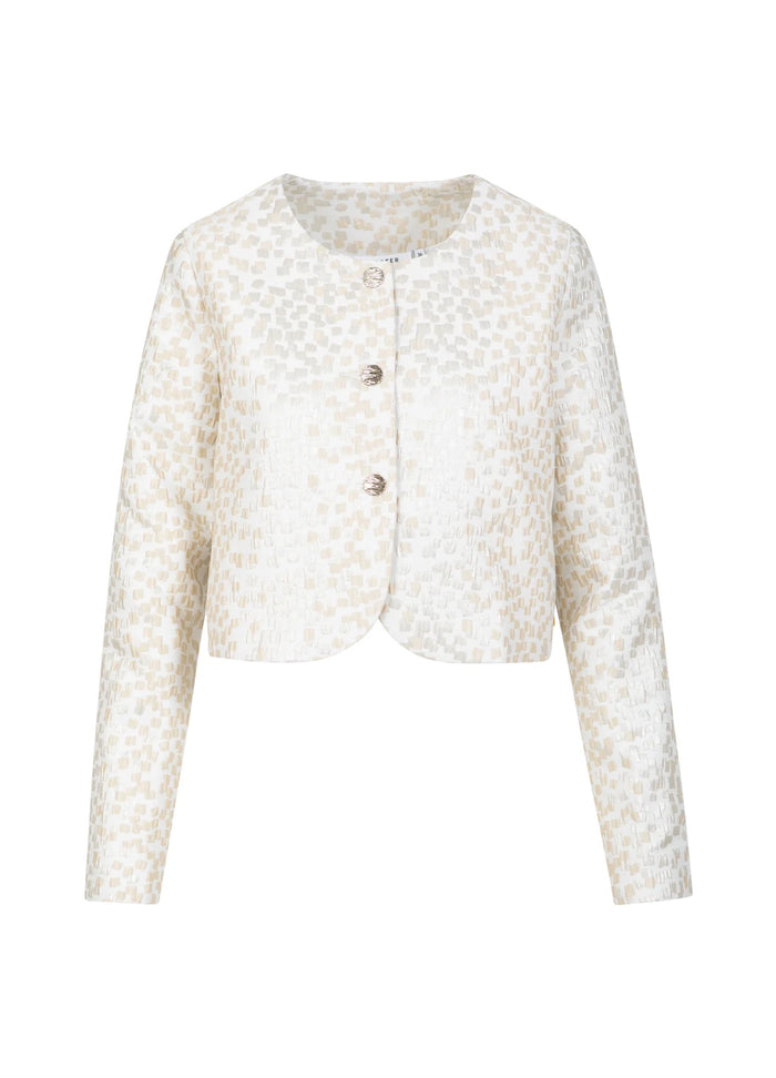 Coster Copenhagen Ice Metallic Jacquard Cropped Jacket