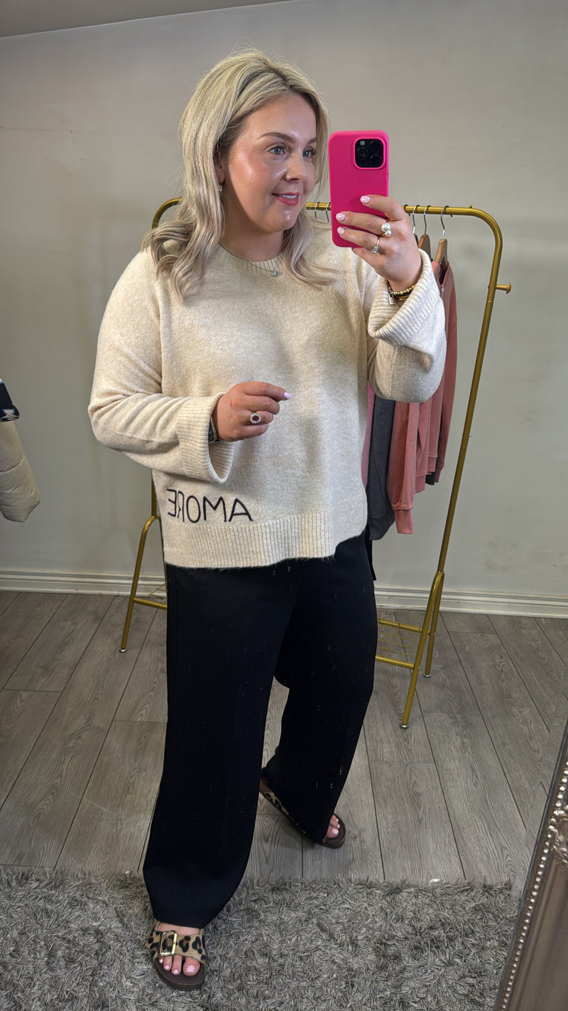 Grace & Mila Noblesse Wide Leg Elasticated Waist Trousers