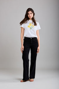 Toxik Highwaisted Black Wide Leg Flared Jeans