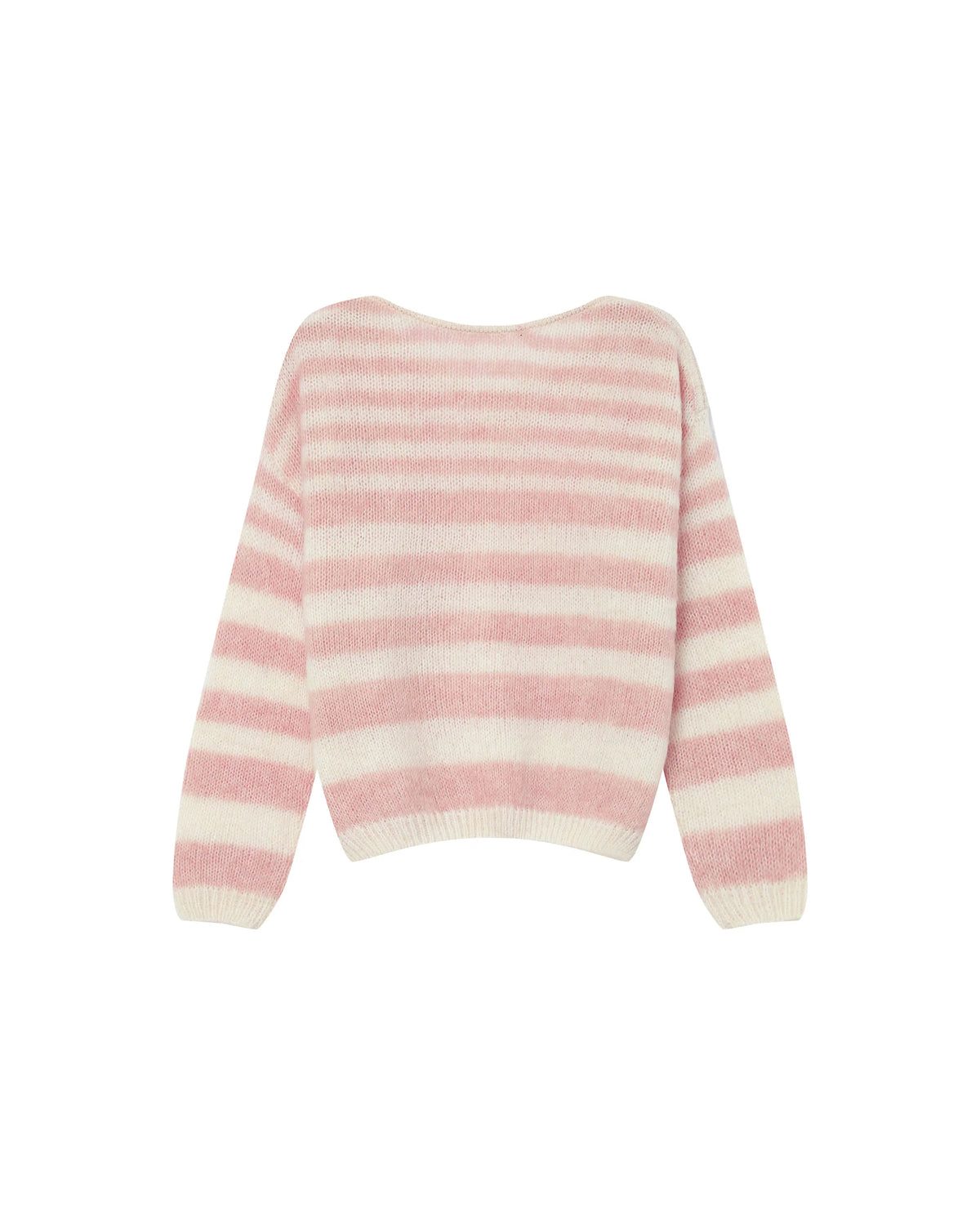Grace & Mila Sand Cristal Rose Striped Heart Knit