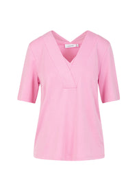 Coster Copenhagen Bon Bon Pink Modal Doubel V-Neck Top