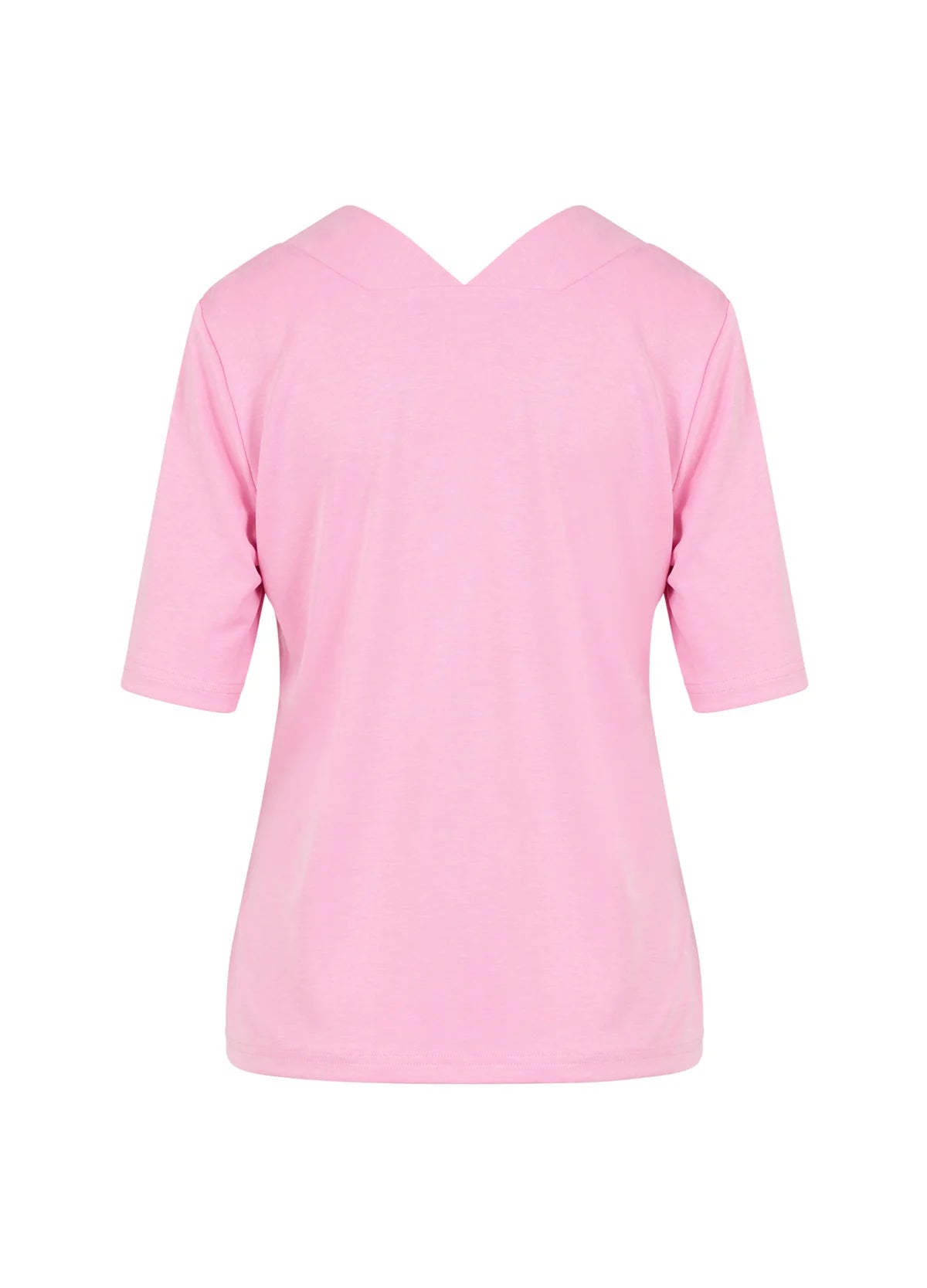 Coster Copenhagen Bon Bon Pink Modal Doubel V-Neck Top