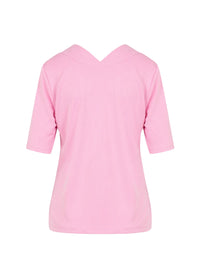 Coster Copenhagen Bon Bon Pink Modal Doubel V-Neck Top