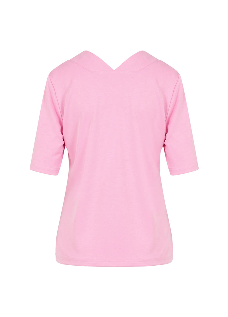 Coster Copenhagen Bon Bon Pink Modal Doubel V-Neck Top