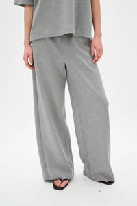 InWear Gincent Grey Melange Modal Wide Leg Joggers