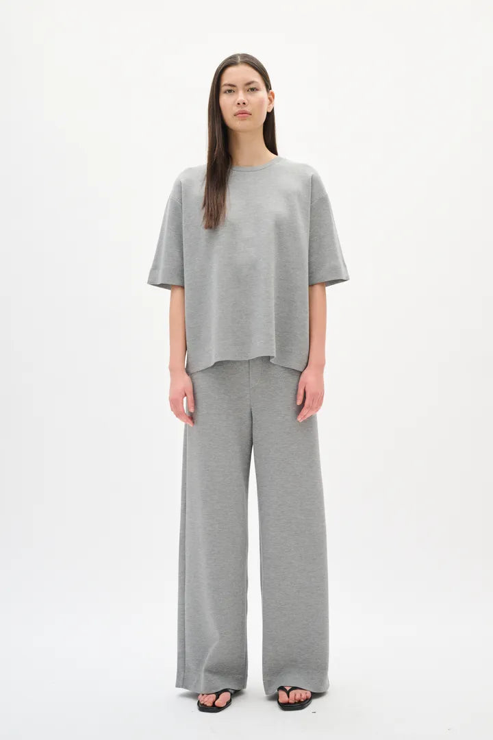 InWear Gincent Grey Melange Modal Wide Leg Joggers